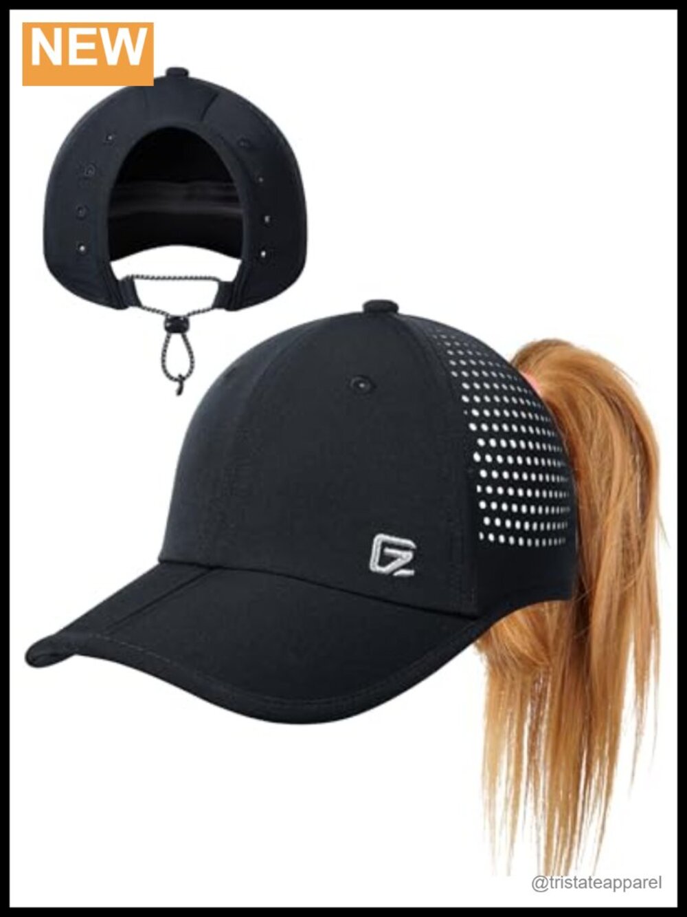 Ponytail Running Hat Foldable Breathable Performance Baseball Cap